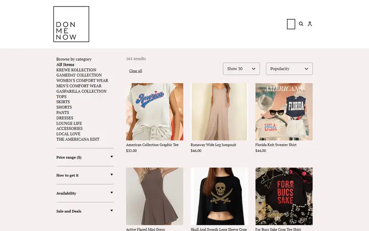 Website page titled DONMENOW