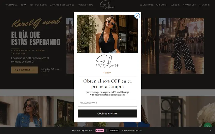 Preview of Shop by Edimar Tampa website