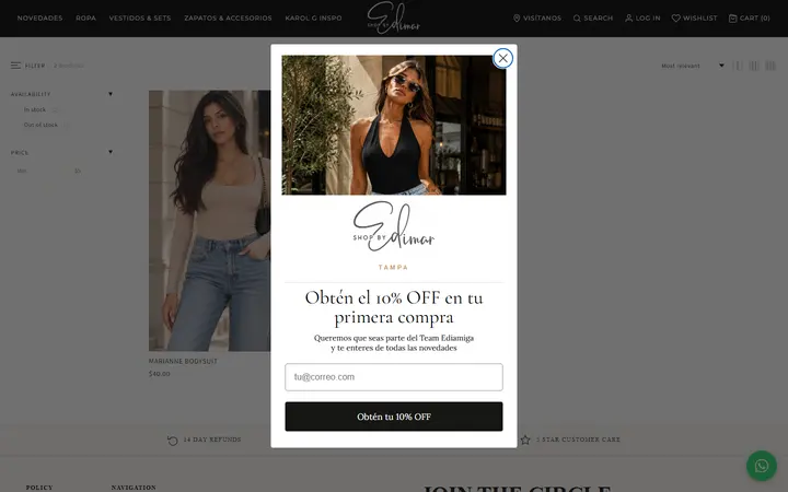 Website page titled top – ShopByEdimarTampa