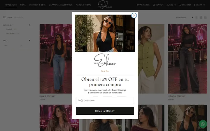 Website page titled NEW ARRIVALS – ShopByEdimarTampa