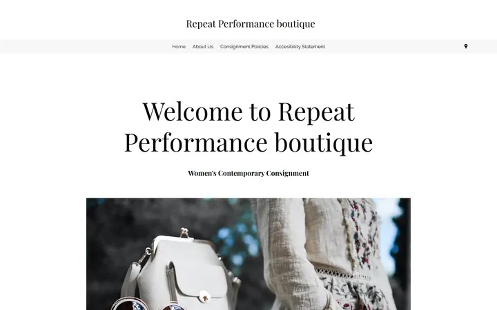 Website page titled Home | Repeat Performance boutique