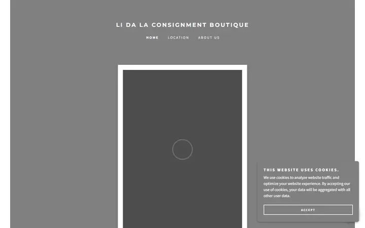 Preview of Li Da La Consignment Boutique website