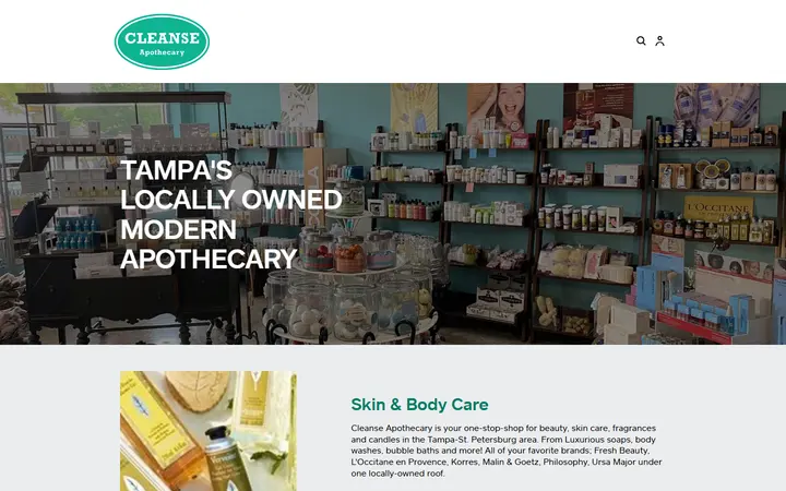 Preview of Cleanse Apothecary website