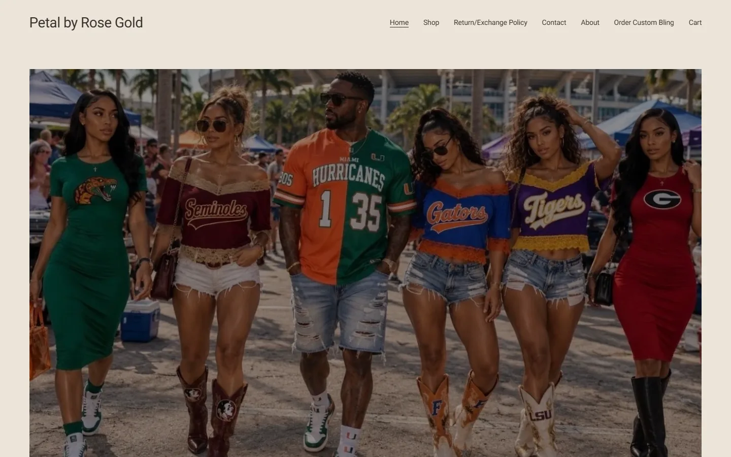 Viewport capture of Petal by Rose Gold Boutique website
