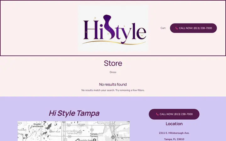 Website page titled Store — Hi Style