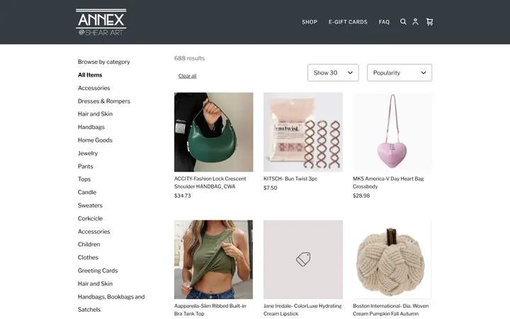 Website page titled Best Boutique in Tampa
