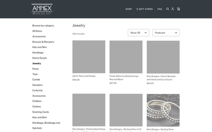 Website page titled Jewelry | Best Boutique in Tampa