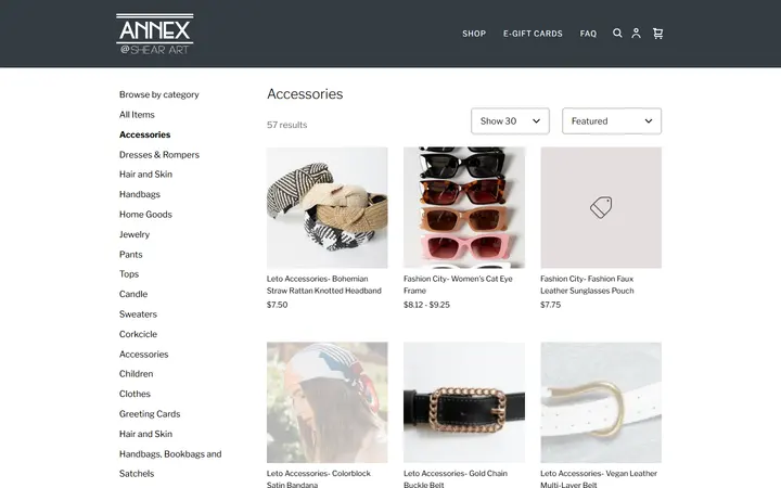 Website page titled Accessories | Best Boutique in Tampa