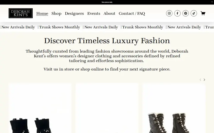 Preview of Deborah Kent's Women's Apparel website