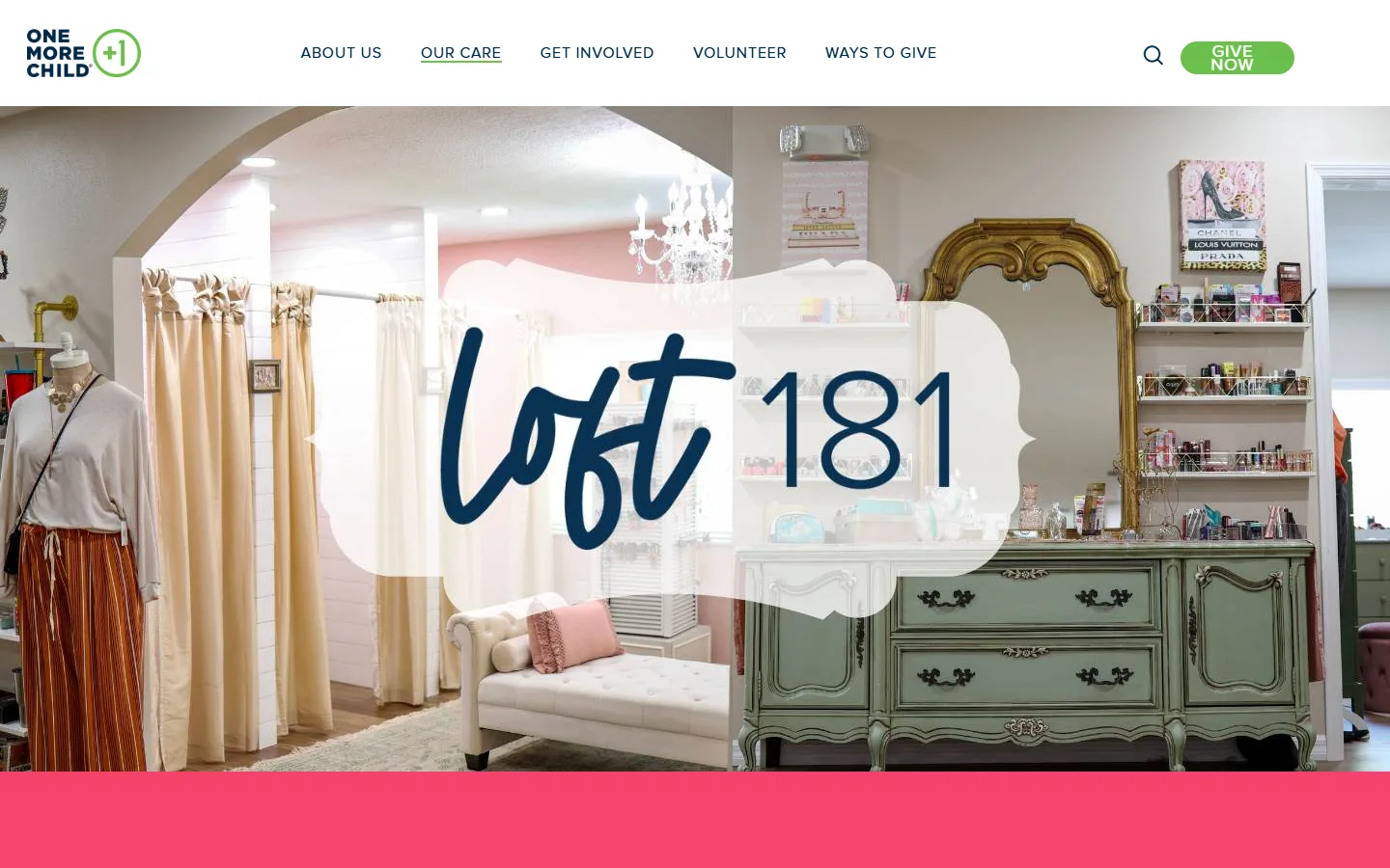 Viewport capture of Loft181 website