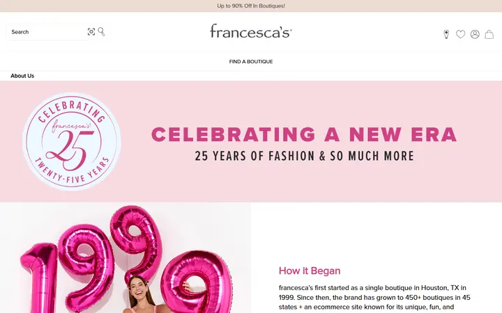 Website page titled About Us