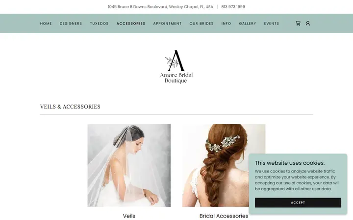Website page titled Accessories