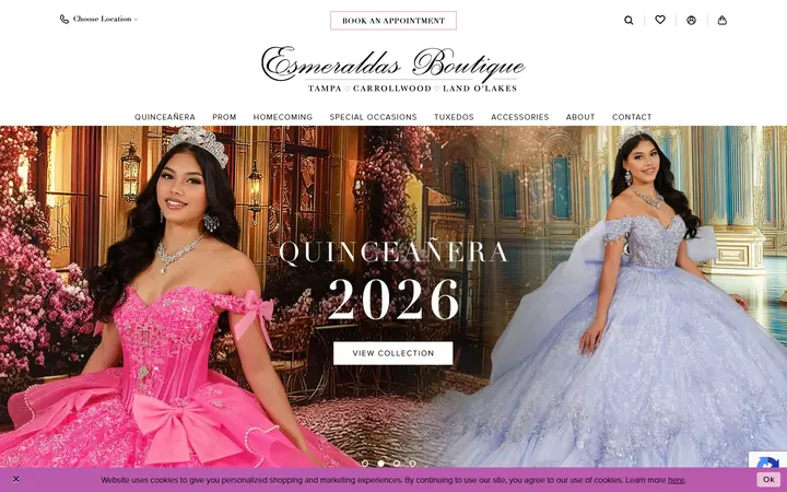 Preview of Esmeralda's Boutique website
