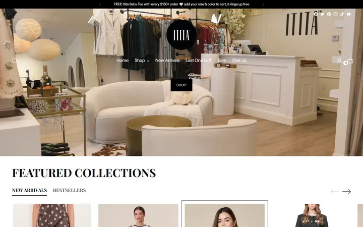 Preview of Itita Boutique website