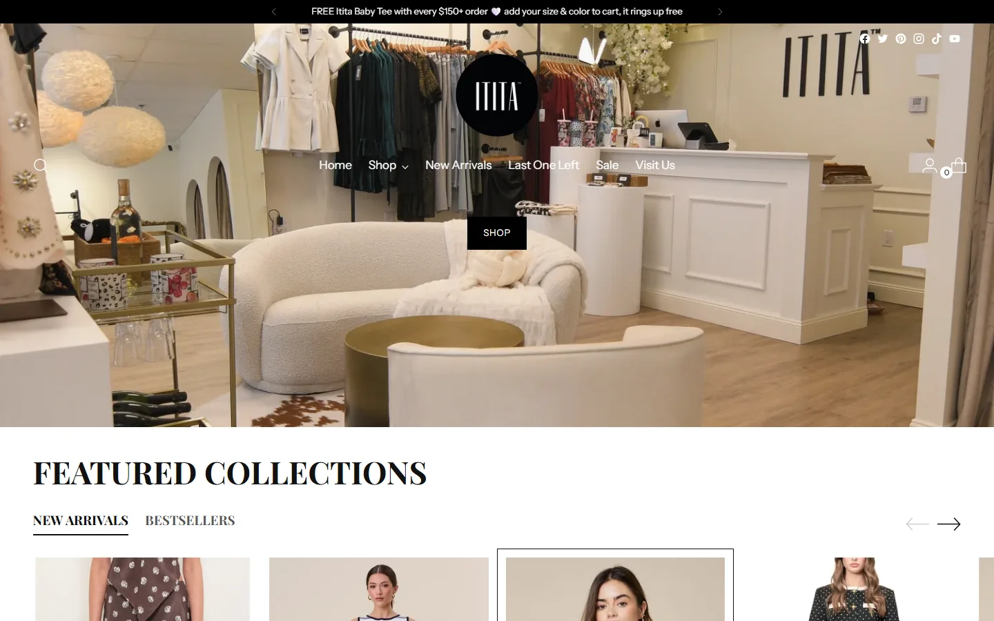 Viewport capture of Itita Boutique website