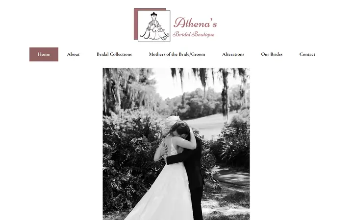 Preview of Athena's Bridal Boutique website