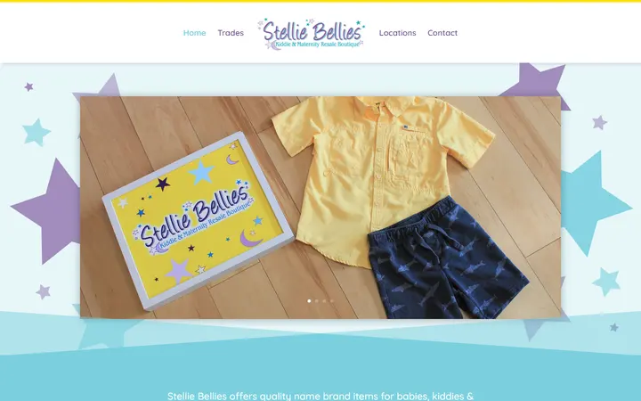 Website page titled Home - Stellie Bellies