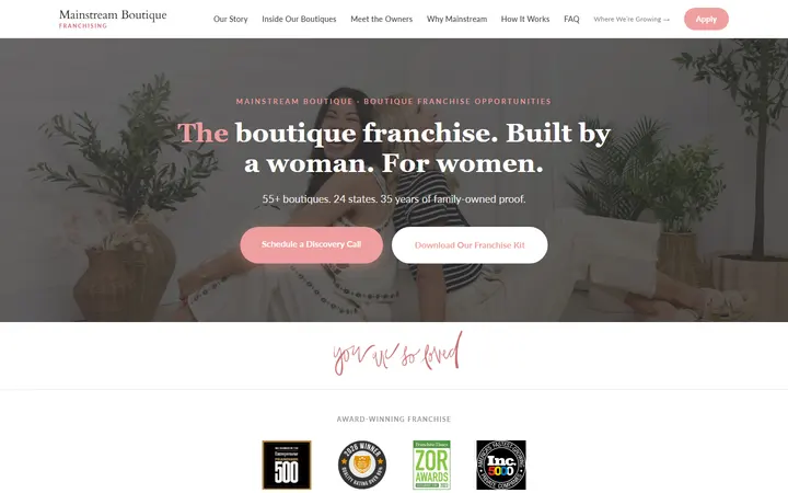 Preview of Mainstream Boutique - Riverview website