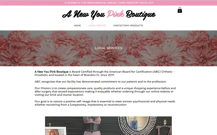 Website page titled LOCAL SERVICE | Anewyou