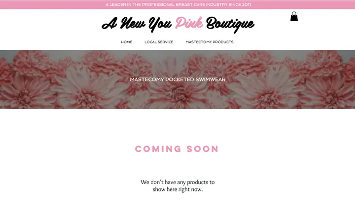 Website page titled POCKETED SWIMWEAR | Anewyou