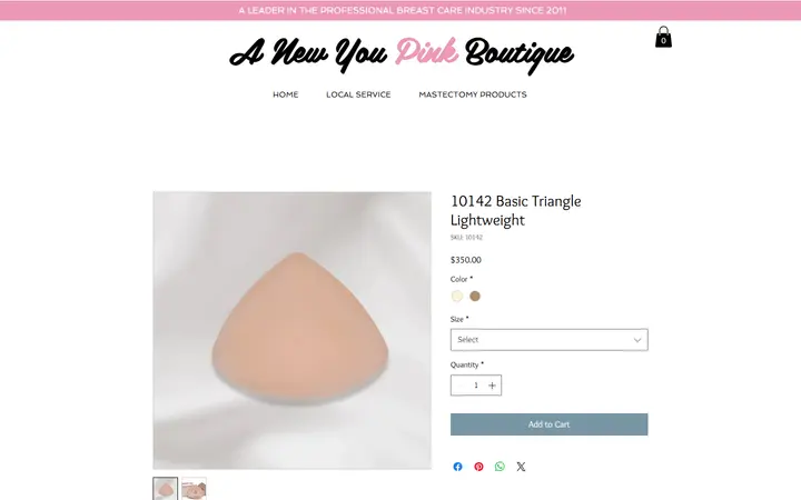 Website page titled 10142 Basic Triangle Lightweight | Anewyou