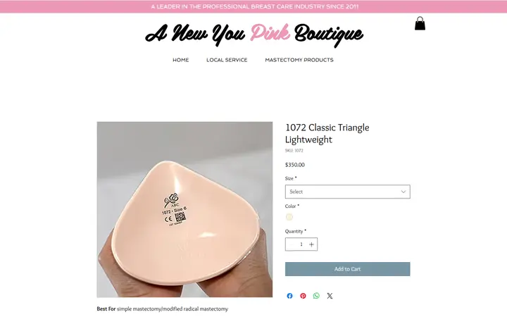 Website page titled 1072 Classic Triangle Lightweight | Anewyou
