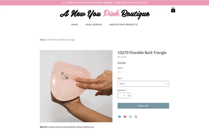 Website page titled 10270 Flowable Back Triangle | Anewyou