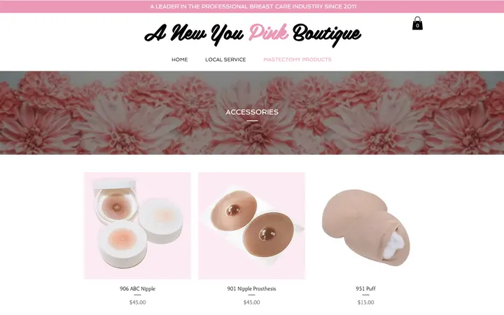 Website page titled ACCESSORIES | Anewyou