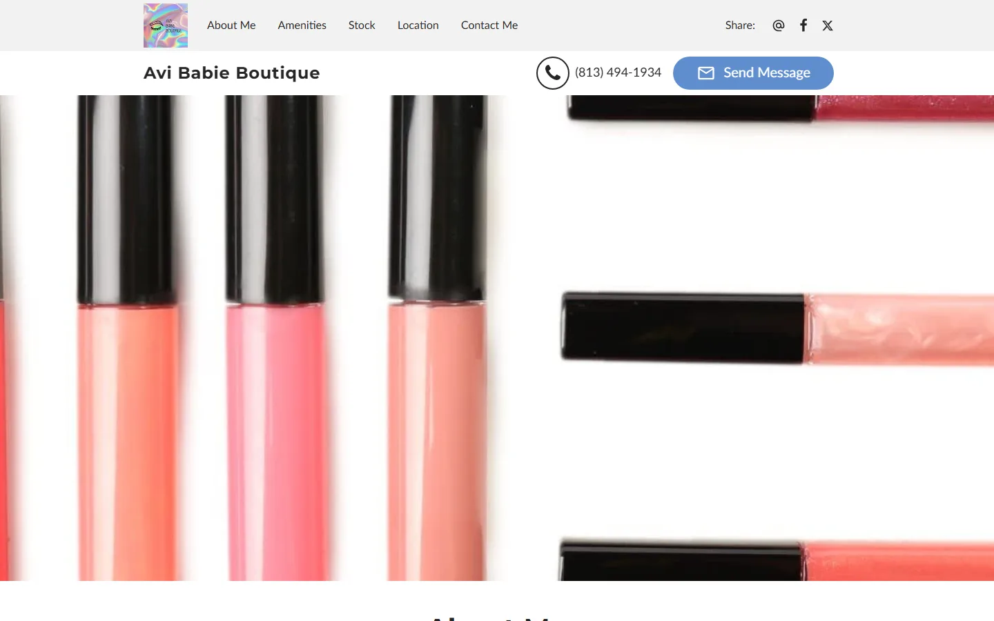 Viewport capture of Avi Babie Boutique website